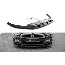 Maxton - Lame Du Pare-Chocs Avant V.2 Volkswagen Passat B8 Facelift Noir Brillant