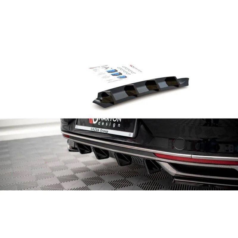 Maxton - Diffuseur Arrière Complet Volkswagen Passat B8 Facelift Noir Brillant