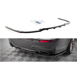 Maxton - Arriere Splitter (avec une barre verticale) BMW 7 M-Pack F01 Noir Brillant