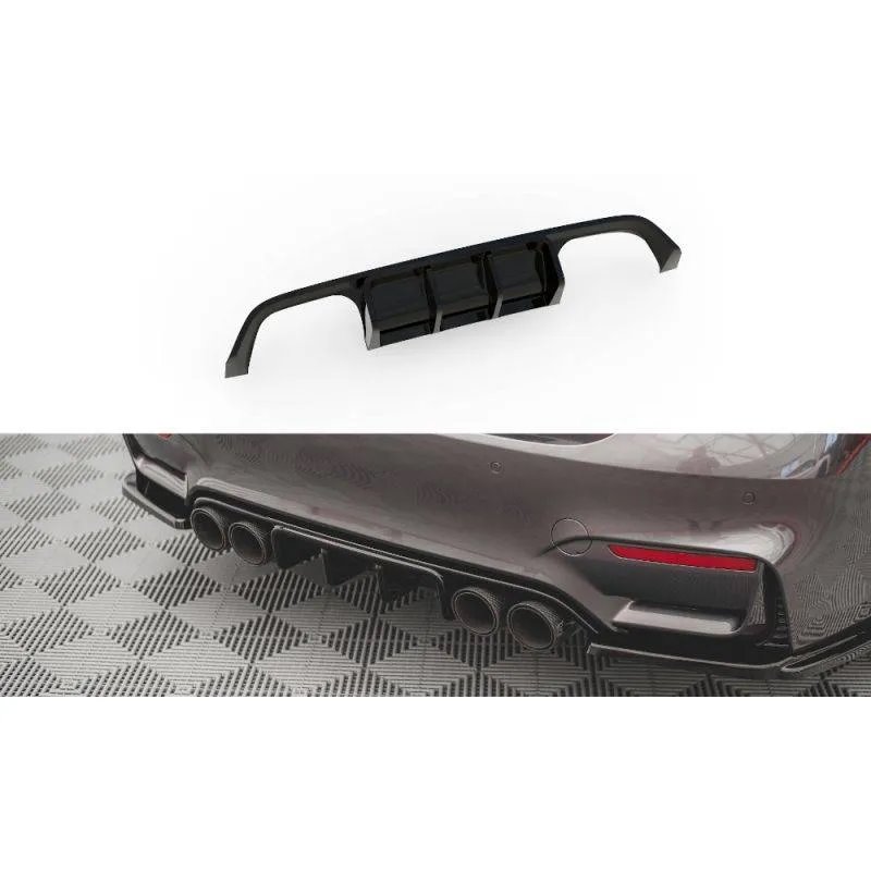 Maxton - Diffuseur Arrière Complet BMW M4 F82 Noir Brillant