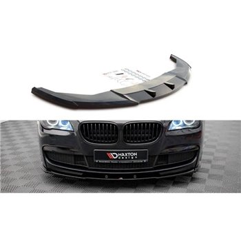 Maxton - Lame Du Pare-Chocs Avant V.1 BMW 7 M-Pack F01 Noir Brillant