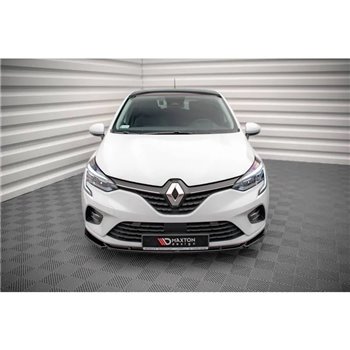 Maxton - Lame Du Pare-Chocs Avant V.1 Renault Clio Mk5 Noir Brillant