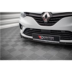 Maxton - Lame Du Pare-Chocs Avant V.1 Renault Clio Mk5 Noir Brillant