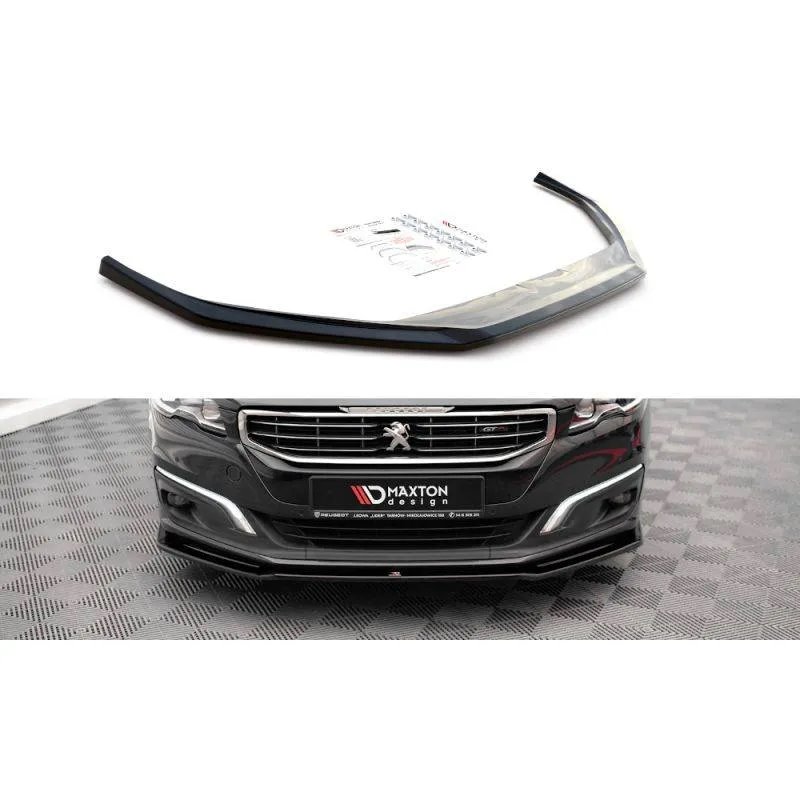 Maxton - Lame Du Pare-Chocs Avant V.2 Peugeot 508 GT Mk1 Facelift Noir Brillant