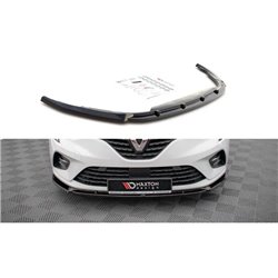 Maxton - Lame Du Pare-Chocs Avant V.2 Renault Clio Mk5 Noir Brillant