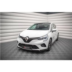 Maxton - Lame Du Pare-Chocs Avant V.2 Renault Clio Mk5 Noir Brillant