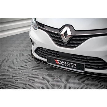 Maxton - Lame Du Pare-Chocs Avant V.2 Renault Clio Mk5 Noir Brillant