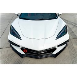 Maxton - Lame Du Pare-Chocs Avant Chevrolet Corvette C8 Noir Brillant