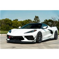 Maxton - Lame Du Pare-Chocs Avant Chevrolet Corvette C8 Noir Brillant