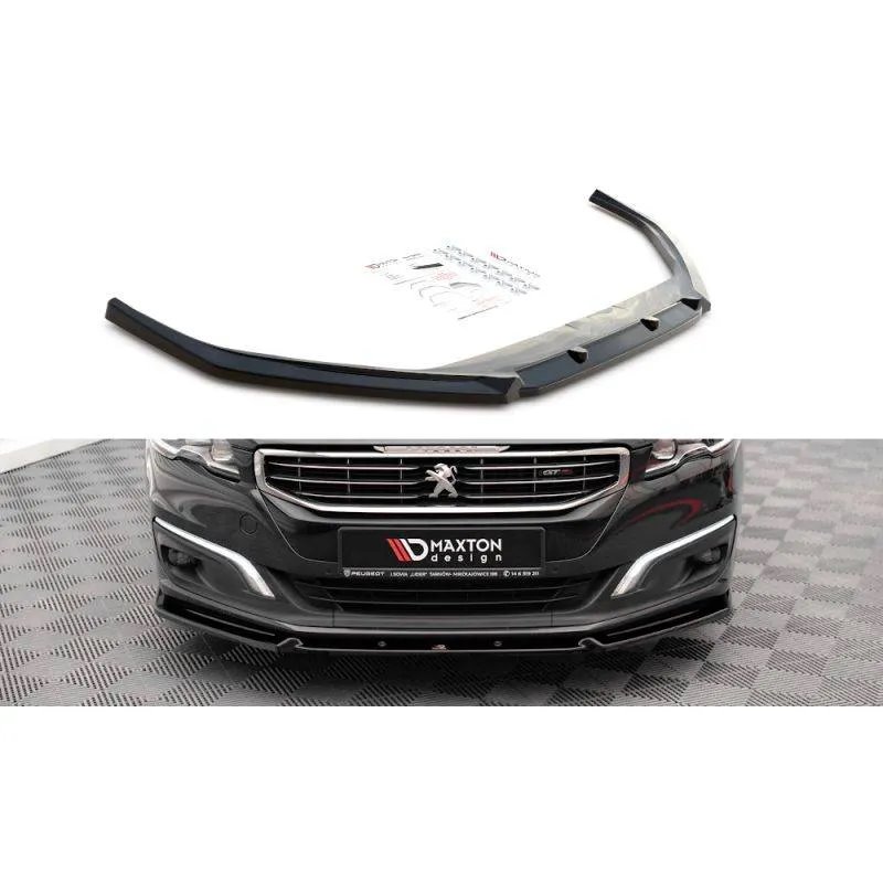 Maxton - Lame Du Pare-Chocs Avant V.1 Peugeot 508 GT Mk1 Facelift Noir Brillant