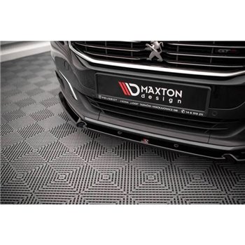 Maxton - Lame Du Pare-Chocs Avant V.1 Peugeot 508 GT Mk1 Facelift Noir Brillant