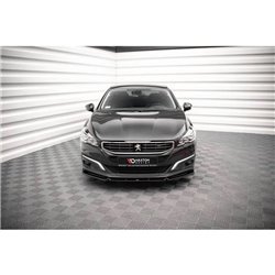 Maxton - Lame Du Pare-Chocs Avant V.1 Peugeot 508 GT Mk1 Facelift Noir Brillant