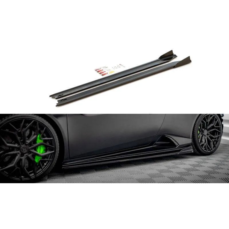 Maxton - Rajouts Des Bas De Caisse Lamborghini Huracan EVO Noir Brillant
