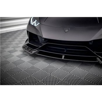 Maxton - Lame Du Pare-Chocs Avant Lamborghini Huracan EVO AWD Noir Brillant