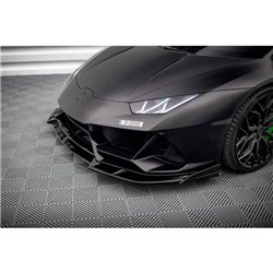 Maxton - Lame Du Pare-Chocs Avant Lamborghini Huracan EVO AWD Noir Brillant