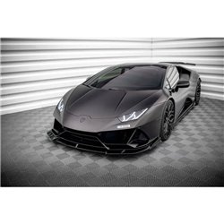 Maxton - Lame Du Pare-Chocs Avant Lamborghini Huracan EVO AWD Noir Brillant