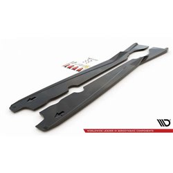 Maxton - Rajouts Des Bas De Caisse Chevrolet Corvette C8 Noir Brillant