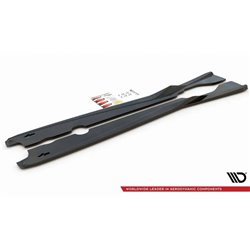 Maxton - Rajouts Des Bas De Caisse Chevrolet Corvette C8 Noir Brillant