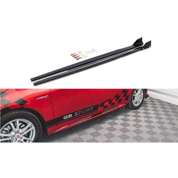 Maxton - Rajouts Des Bas De Caisse V.1 + Ailerons Toyota Corolla GR Sport Hatchback XII Noir Brillant
