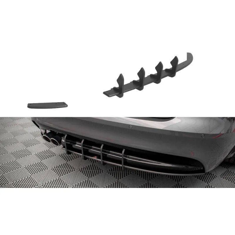 Maxton - Street Pro Central Diffuseur Arriere Jaguar XF R-Sport Mk2 Noir