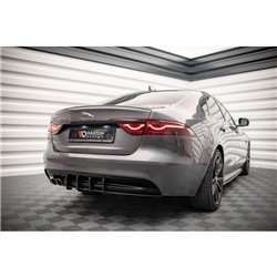 Maxton - Street Pro Central Diffuseur Arriere Jaguar XF R-Sport Mk2 Rouge