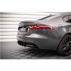 Maxton - Street Pro Central Diffuseur Arriere Jaguar XF R-Sport Mk2 Rouge