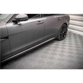 Maxton - Rajouts Des Bas De Caisse Jaguar XF R-Sport Mk2 Noir Brillant