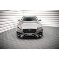 Maxton - Lame Du Pare-Chocs Avant V.1 Jaguar XF R-Sport Mk2 Noir Brillant