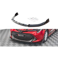 Maxton - Lame Du Pare-Chocs Avant V.1 + Ailerons Toyota Corolla GR Sport XII Noir Brillant