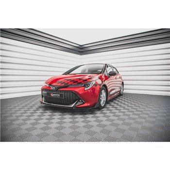 Maxton - Lame Du Pare-Chocs Avant V.1 + Ailerons Toyota Corolla GR Sport XII Noir Brillant