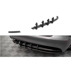 Maxton - Street Pro Central Diffuseur Arriere Jaguar XF R-Sport Mk2 Noir-Rouge