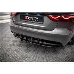 Maxton - Street Pro Central Diffuseur Arriere Jaguar XF R-Sport Mk2 Noir-Rouge