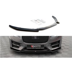 Maxton - Lame Du Pare-Chocs Avant V.2 Jaguar XF R-Sport Mk2 Noir Brillant