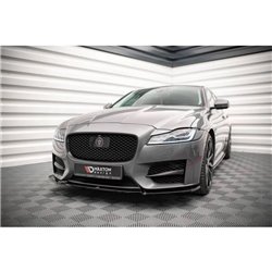 Maxton - Lame Du Pare-Chocs Avant V.2 Jaguar XF R-Sport Mk2 Noir Brillant