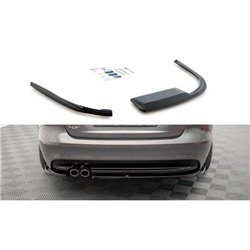 Maxton - Lames De Pare-Chocs Arrière Latérales Jaguar XF R-Sport Mk2 Noir Brillant