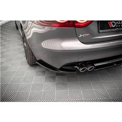 Maxton - Lames De Pare-Chocs Arrière Latérales Jaguar XF R-Sport Mk2 Noir Brillant