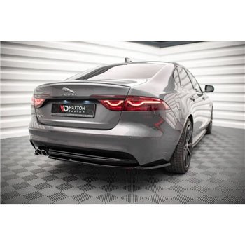 Maxton - Lames De Pare-Chocs Arrière Latérales Jaguar XF R-Sport Mk2 Noir Brillant