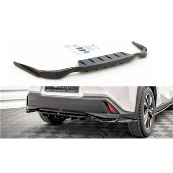 Maxton - Arriere Splitter (avec une barre verticale) Lexus UX Mk1 Noir Brillant