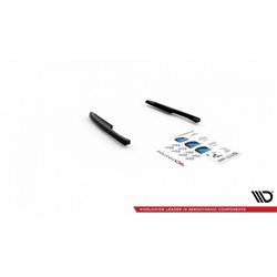 Maxton - Lames De Pare-Chocs Arrière Latérales Volkswagen Touareg R-line Mk3 Noir Brillant