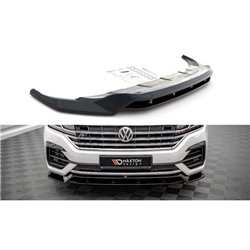 Maxton - Lame Du Pare-Chocs Avant Volkswagen Touareg R-Line Mk3 Noir Brillant