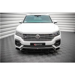 Maxton - Lame Du Pare-Chocs Avant Volkswagen Touareg R-Line Mk3 Noir Brillant