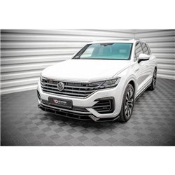 Maxton - Lame Du Pare-Chocs Avant Volkswagen Touareg R-Line Mk3 Noir Brillant