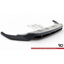 Maxton - Lame Du Pare-Chocs Avant Volkswagen Touareg R-Line Mk3 Noir Brillant