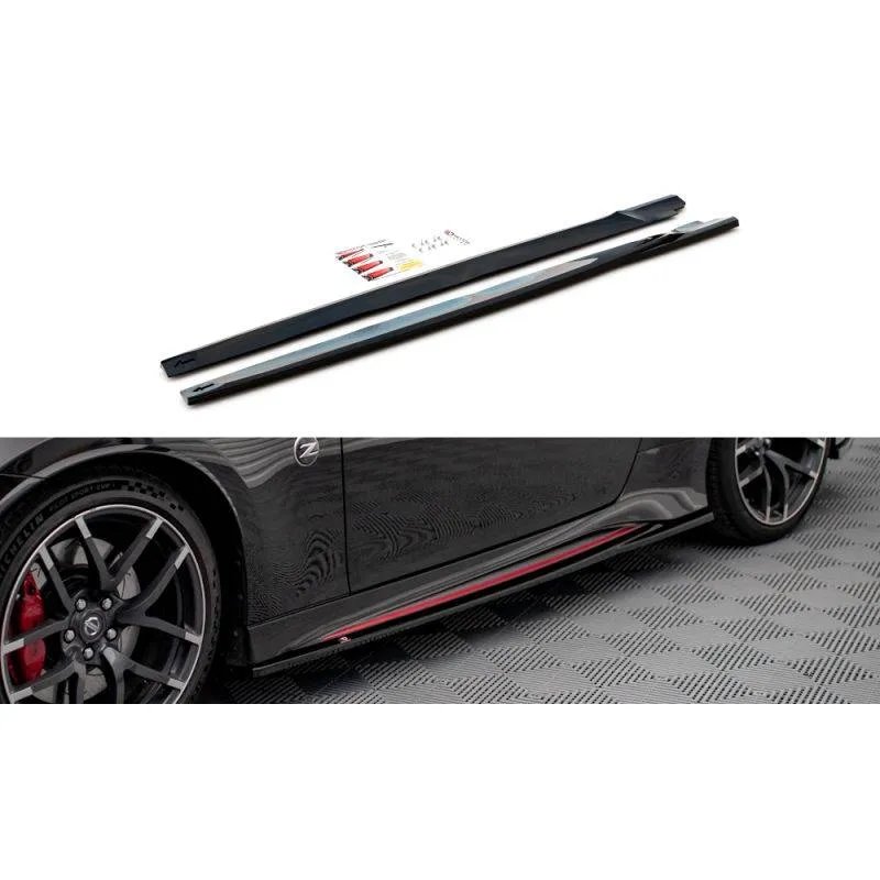Maxton - Rajouts Des Bas De Caisse V.2 Nissan 370Z Nismo Facelift Noir Brillant