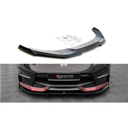 Maxton - Lame Du Pare-Chocs Avant V.1 Nissan 370Z Nismo Facelift Noir Brillant