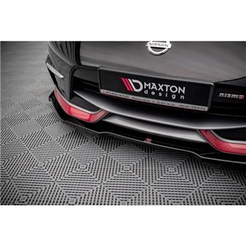 Maxton - Lame Du Pare-Chocs Avant V.1 Nissan 370Z Nismo Facelift Noir Brillant