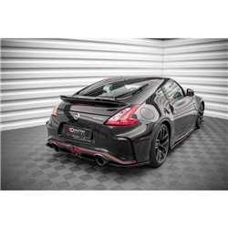 Maxton - Lames De Pare-Chocs Arrière Latérales Nissan 370Z Nismo Facelift Noir Brillant