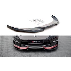 Maxton - Lame Du Pare-Chocs Avant V.3 Nissan 370Z Nismo Facelift Noir Brillant