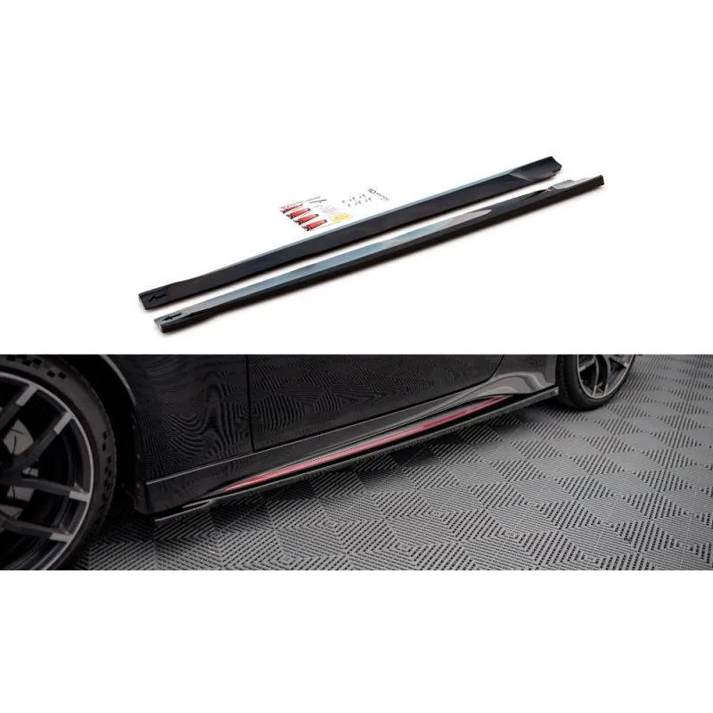 Maxton - Rajouts Des Bas De Caisse V.1 Nissan 370Z Nismo Facelift Noir Brillant