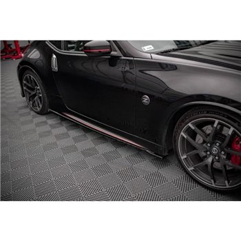 Maxton - Rajouts Des Bas De Caisse V.1 Nissan 370Z Nismo Facelift Noir Brillant